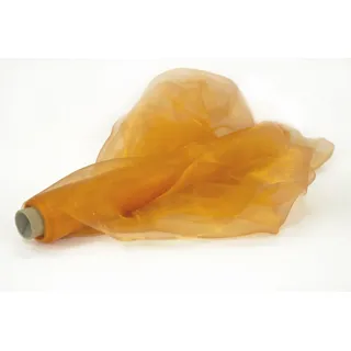 Stoff-Kollektion - Organza Tischläufer Meterware aus Polyester – Filamentfaserrolle 36 cm breit & 9 m lang – Dekoratives Tischband für Hochzeiten, Geburtstage & besondere Anlässe - Orange