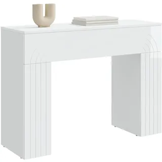 vidaXL Couchtisch Hochglanz Weiß 102 x 35 x 75 cm