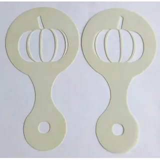 2 x Kürbis-Kaffeetasse/Cappuccino-Schablonen wiederverwendbar viele Male Geschenk Thanksgiving Halloween