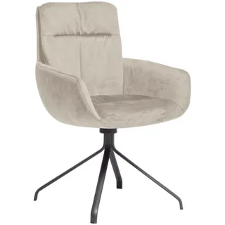 Venjakob Armlehnstuhl, Anthrazit, Sand, Metall, Textil, Stativgestell, 61x90x64 cm, Goldenes M, Made in Germany, Dgm, Lederauswahl, Stoffauswahl, Sitzfläche 360° drehbar, Gestellauswahl, automatische Rückholfunktion, Esszimmer, Stühle, Esszimmerstühle, Armlehnenstühle