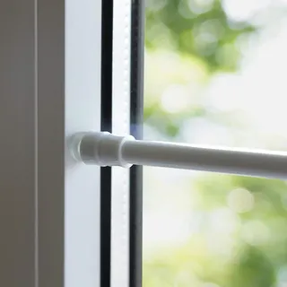 Gardinen-Klemmstange Gardinenstange Scheibenstange ohne bohren (80-120 cm, weiß)
