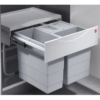 HAILO Mülleimer Küche, Einbau ab 50cm Schrank, 3-fach Abfalleimer - Hailo