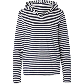 Tchibo - Jersey-Hoodie - Damen - Gr. S - weiß/gestreift