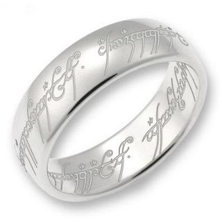 Der Herr der Ringe Silberring Der Eine Ring - Silber, 10004046, Made in Germany silberfarben 56