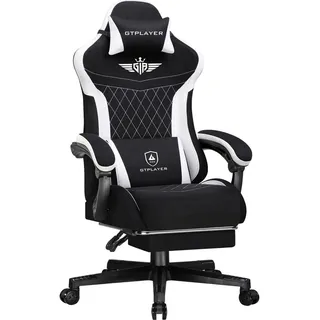GTPLAYER Gaming Stuhl Stoff Schwarz