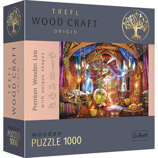 Trefl TR20146 erwachsene-1000 Teile, Wood Craft, unregelmäßige Formen, 100 Tierfiguren, hochwertiges modernes, DIY, für Erwachsene und Kinder ab 12 Jahren,holzpuzzle Holz, Zauberkammer Puzzle, 1000