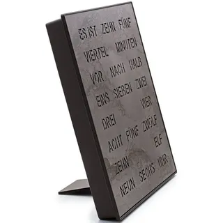 FILIUS zeitdesign Wanduhr FILIUS Wort Tischuhr / Wanduhr 0401-7 mit LED Ziffern grau 28 x 28 cm