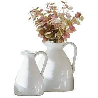 Mirabeau Tischvase Vase 2er Set Yarick weiß weiß