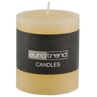 Kaheku Stumpenkerze Kaheku Cylinderkerze Rusti, Champagner, 13 cm hoch, 53847613822