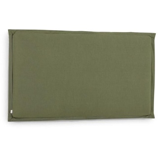 Nosh Tanit Bettkopfteil mit abnehmbarem Bezug aus Leinen grün für Bett von 200 cm