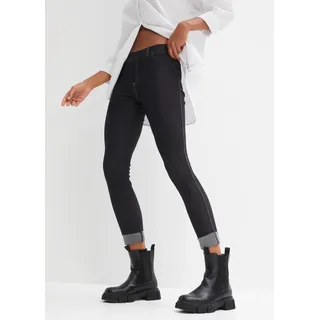 bonprix Jeggings schmale Skinny-Fit-Passform, Jeans-Leggings schwarz 44/46 (L),
