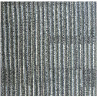 Floordirekt - Teppichfliesen selbstliegend für Büro & Gewerbe - Fliesen Teppiche je 50x50 cm - robuster Teppichboden - Bodenfliesen mit antirutsch Vinyl Rücken (Astra Beige-Grau, 50x50)