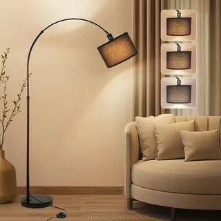MULISOFT Bogenlampe 3-Farben LED – Höhenverstellbar 165-180cm, Fußschalter