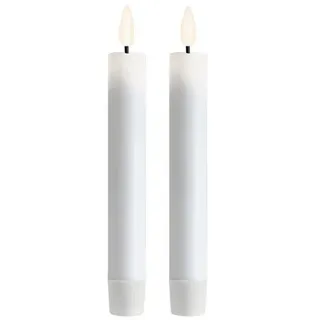 Deluxe Homeart LED Stabkerze 15 cm Ø 2,2 cm 2 St. weiß