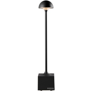 LED-Tischleuchte Flora sompex schwarz, Fuß schwarz, Designer Lexis Kraft, 29.5 cm; Schirm 2.5 cm; Fuß 5xFuß 5.5xFuß 5.5 cm