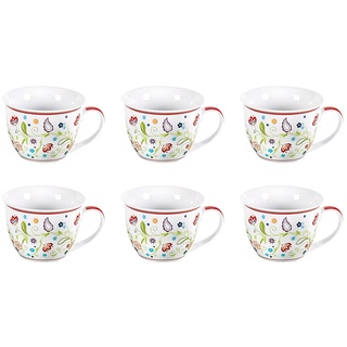 flirt by R&B Jumbo Obere Tasse, Kaffeetasse 'Shanti Doppio', 360 ml, Ø 11 x 9 cm (6er Pack)
