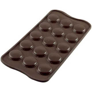 silikomart | SCG21 Silikonform für CHOCO MACARON Pralinen, Antihaft, 15 Pralinen, 1er Pack Form für Süßigkeiten, Easy Choc, Ø 26 h 28 mm, Made in Italy