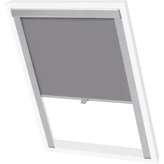 vidaXL Verdunklungsrollo Seitenzugrollo 100 x 130 cm grau