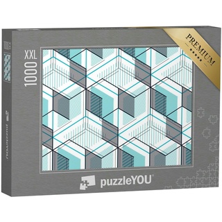 puzzleYOU Puzzle Geometrische Würfel im 3D-Design, 1000 Puzzleteile, puzzleYOU-Kollektionen Moderne Puzzles, Puzzle-Neuheiten