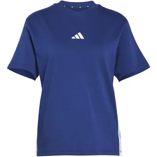 adidas Essentials 3-Streifen Cotton Kurzarm-T-Shirt Dark Blue / White M