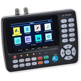Summit Digital Summit SCT 845 SE Version, für DVB-S/S2/S2X, T/T2, C Satfinder mit 4,3" LCD-Farbdisplay