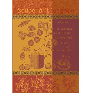GARNIER-THIEBAUT Geschirrtuch SOUPE À L'OIGNON 56 x 77 cm 100% Baumwolle