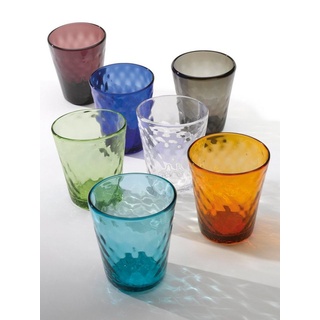 Zafferano Gläser-Set Balloton Buntes Gläser Set 6 Stück- Farblich Sortiert, 6-teiliges Set blau|bunt|grau|grün