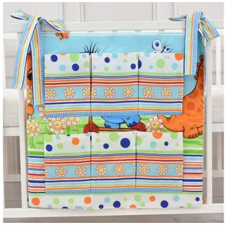 Baby-Delux Betttasche Aufbewahrungstasche Baby (1-tlg), Betttasche Babybetttasche Spielzeugtasche Organizer für Babybett blau|weiß