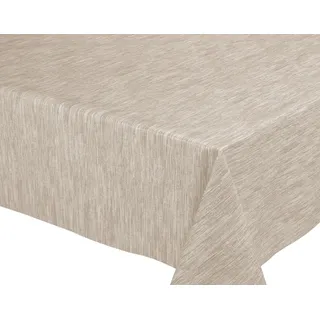 Beautex Tischdecke Wachstuchtischdecke Georginias Beige abwischbar Garten Tischdecke (1-tlg) beige Rund | 100 cm x 100 cm
