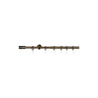 Gardinenstange bronze Aluminium ausziehbar von ca. 120 bis 210 cm 1.0 Läufe - Bronze