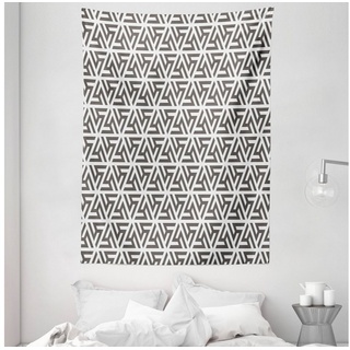 Wandteppich Wohnzimmer Schlafzimmer Wandtuch Seidiges Satin Wandteppich, Abakuhaus, rechteckig, Modern Weiß Geometric Triangle grün|weiß 150 cm x 200 cm