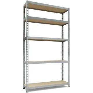 TKT Aktenregal Stahl 180x100x30 cm silberfarben