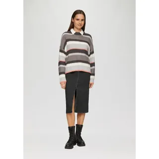 s.Oliver Midirock Rock Midi-Jeansrock mit Gehschlitz grau 36