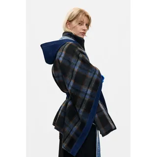 Desigual, Poncho denim karos, Damen, Polyester, Braun, U, BROWN, U