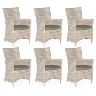 SonnenPartner Ikarus Gartenstuhl 64 x 65 x 94 cm weiß 6 St.