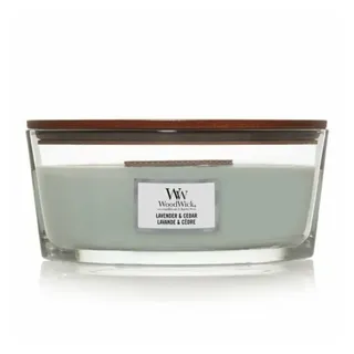 Woodwick Lavendel & Zedern Duftkerze 454 g grau