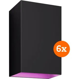 Philips Hue Resonate Wandleuchte White & Color - Schwarz 6er-Pack