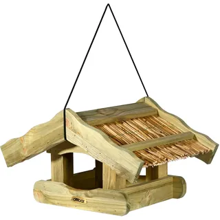Dobar dobar® Vogelhaus Saksun 39 x 30 x 22 cm, Holz, Natur)