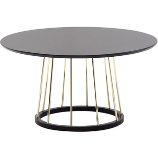 Couchtisch FineBuy Sofatisch Rund 80 cm Schwarz Metall Wohnzimmertisch Tisch