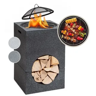 Blumfeldt Feuerschale Monolith Ø 75 cm Schwarz