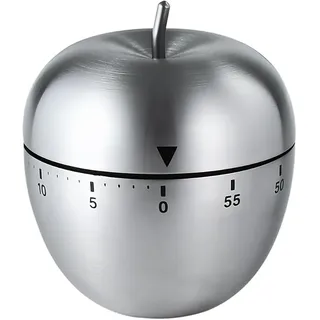 Küchen-cronometer, Küchen-cronometer Aus Edelstahl, 6 X 7,5 X 7,5 Cm, Silber, Apfel-typ, Mechanischer Küchen-cronometer, Küchen-cronometer Mit Cronometer, Digitaler Wecker, Ideal Für Zu Hause