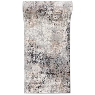 Mazovia Läufer Läufer FlurLäufer Modern für Vorzimmer Schlafzimmer - Abstrakt Muster, 100 x 300 cm, Kurzflor, Meterware beige|grau 100 x 300 cm