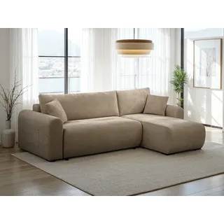 OTTO home Eckcouch Cord 2-Sitzer Beige