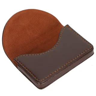 lyrlody Visitenkartenetui Leder 15–20 Karten, 9,9 x 6,3 x 1,5 cm | Leder, Rutschfeste Oberfläche, Büro, Geschäftstermine, Kompakte Mini Geldbörse, für Geschäftliche Kontakte