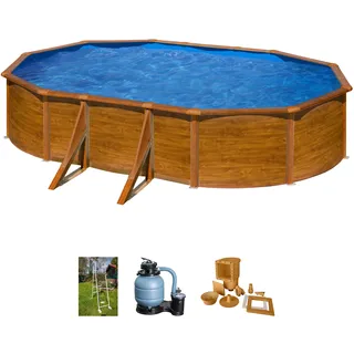 Gre Pacific oval Pool Set 4-tlg. 500 x 300 x 120 cm inkl. Sandfilteranlage