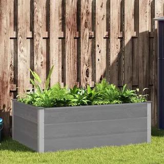 vidaXL Garten-Hochbeet WPC 150 x 100 x 54 cm Grau