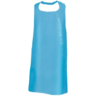 TronicXL 50 STÜCK Einweg Schürzen Einwegschürzen Metzger 130 x 76 Plastik Küche/Bistro/Fleischer Einmal Einmalschürze (blau) - Einheitsgröße
