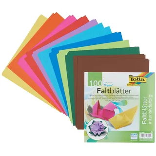 Folia Faltblätter 20 x 20 cm 100 Blatt farbig 70 g/qm
