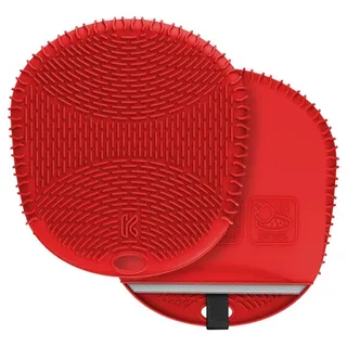 KozyGear Topflappen Silikon Ofenhandschuhe 2 Stück, Topflappen, Topfhandschuhe, hitzebeständig, rutschfest rot