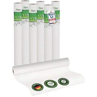 Glattvlies 6er-Set Renoviervlies Untertapete – 25,00 m × 0,75 m - 130g/m2 | Weiße Vliestapete, 130 g/m2; überstreichbar, rissüberbrückend, Tapete weiß – Malervlies für Wände und als Anstrichvlies